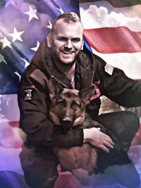 John and his German Shepherd dog named Abbey